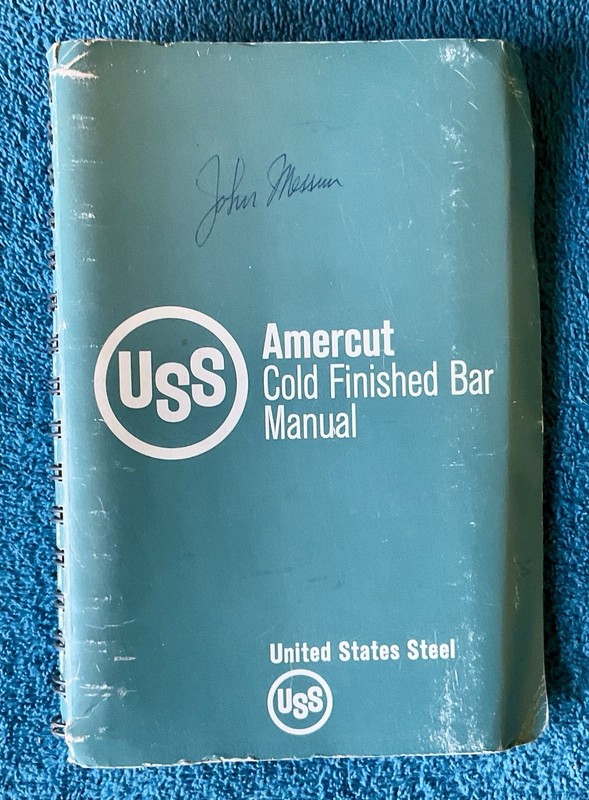 USS Amercut Cold Finished Bar Manual ~ United States Steel ~ Dec. 1965