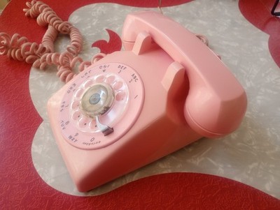 Bell System Western Electric Pink Rotary Phone Telephone RM