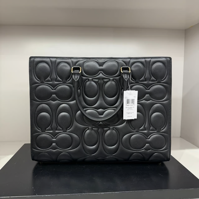 Coach Maggie Large Tote Bag In Signature Leather CY672 Authentic