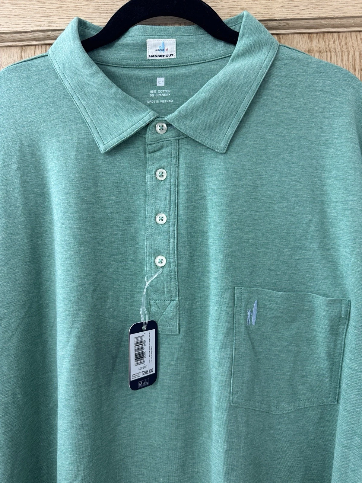 Johnnie-O Hangin'Out Heather Original Blimey Limey Polo Shirt 4XL Golf Logo
Opens in a new window or
