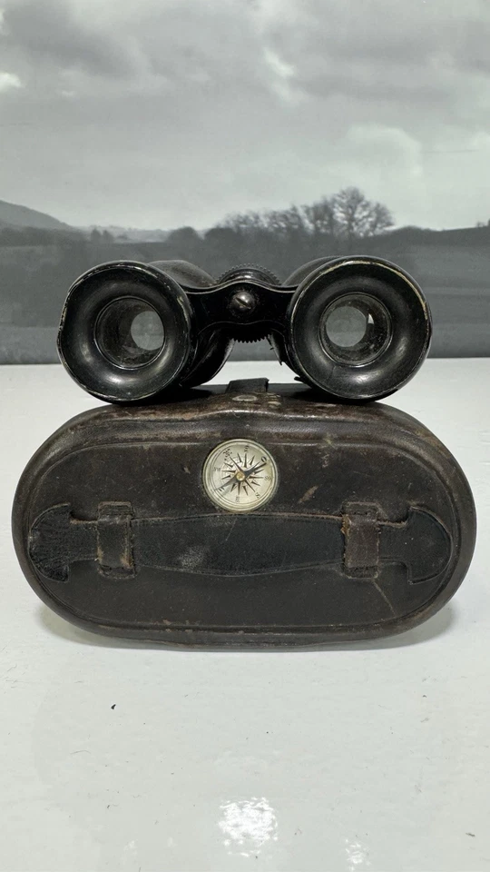 Antik Fernglas Militär Gebrüder Theimer Amberg Bayern Feldstecher Kompass