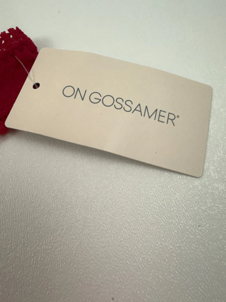 Tanga On Gossamer Encaje Cadera Tanga Rojo Talla L/XL NUEVO CON ETIQUETAS Foto 3 de 4