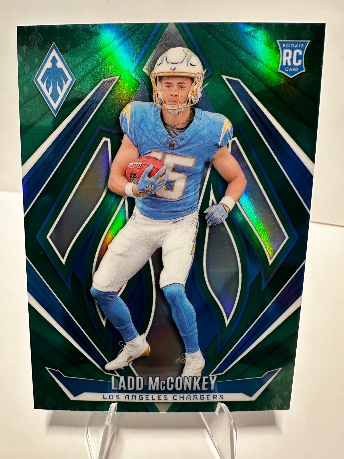 2024 Panini Phoenix - Rookies Ladd McConkey #216 Green /25 (RC)