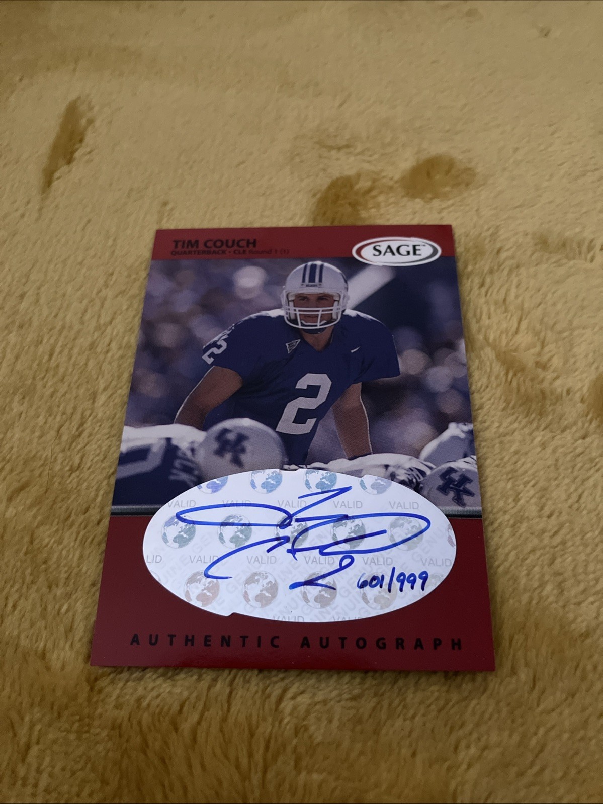 Tim Couch SA-GE Autographs #A12 Red