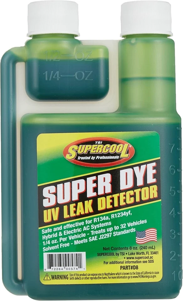 Essential 8oz A/C Leak Detection Dye - Green Tint for Quick Identification - Image 2 of 4