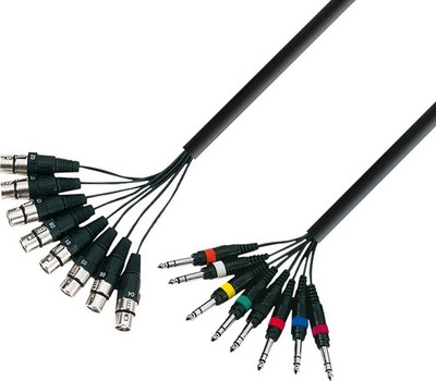 Adam Hall Cables 3 STAR L8 FV 0500 - Multicore cable 8 x XLR female to 8 x 6....