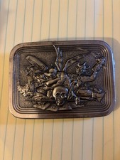 Vintage 1976 Skull  Demons Biker Belt Buckle by Great American Buckle Co