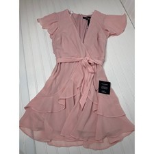 NWT Lulus Sweet Like You Blush Ruffled Mini Dress Light Pink Party Romance Sz S