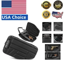 Lightweight Locking Gun Case for Small to Large 9mm Pistols with Shoulder Strap