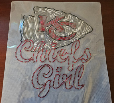 Kansas City Chiefs Bling Crystal Rhinestone Iron on Transfer Free Shipping (3)
