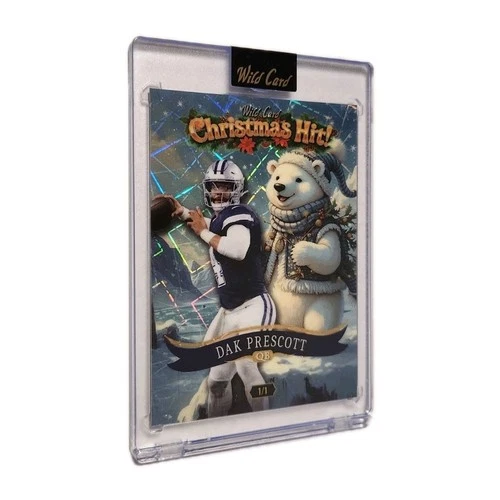 2025 Dak Prescott Wild Card Holiday Hits Christmas Hit Polar Bear Refractor 1/1