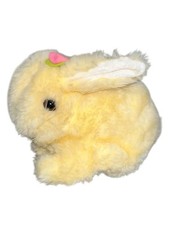 Vintage Eden 1981 Wind-Up Soft Creamy Yellow Bunny Musical Stuffed Animal Rare
