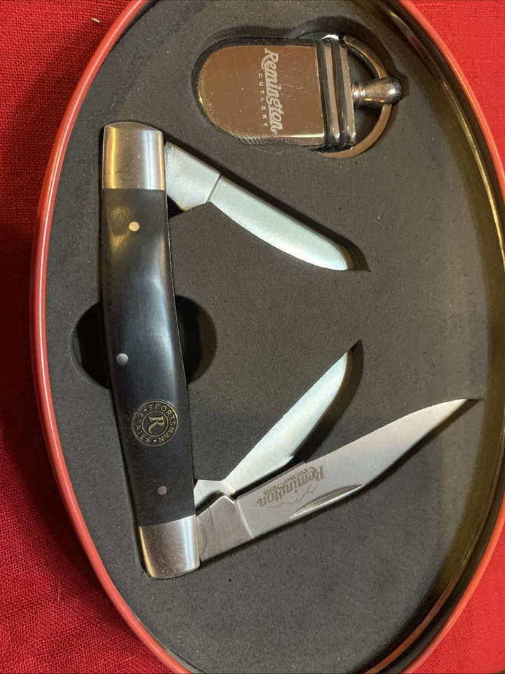 Cuchillo Deportista Remington Juego de Regalo Coleccionista de Lata Cuchillo de Bolsillo Plegable Foto 2 de 4