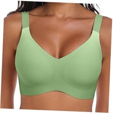 Womens Wireless Bras for Women Full Coverage No Underwire Medium Light Green