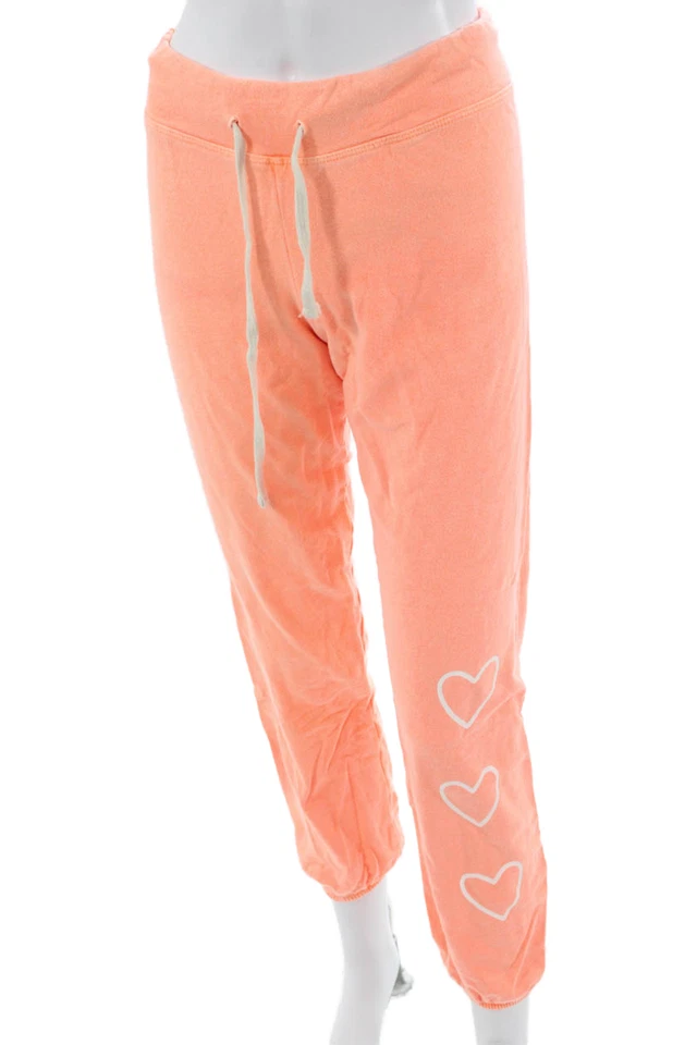 Pantalones deportivos recortados Sundry para mujer naranja con cordón corazón talla 0 Foto 2 de 4