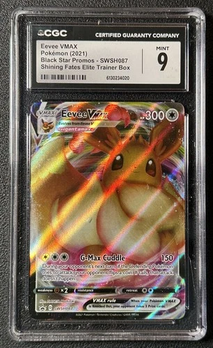 EEVEE VMAX CGC 9 2021 POKEMON SWSH BSP #SWSH087 SHINING FATES ETB 4020