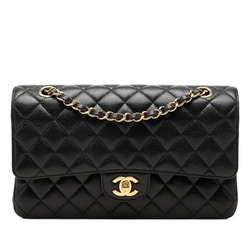 Chanel Coco Mark Matelasse 25 Double Flap Chain Shoulder Bag A01112 Gold 688238