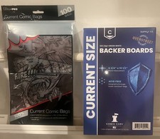 100 Ultra Pro Modern/ Current Comic Book Bags Acid Free 6-7/8" X 10-1/2 BOARDS