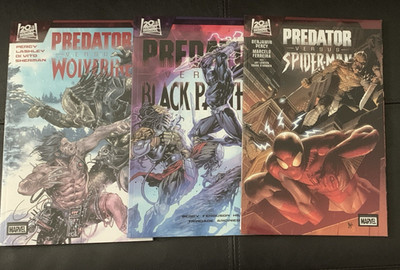 Marvel Comics Predator Versus Wolverine TPB Lot Black Panther Spider-Man (3)