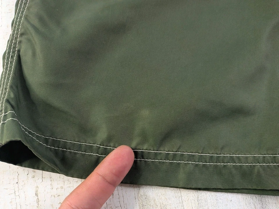 Vintage 90s Y2K Abercrombie Fitch Board Shorts Mens Green Blue Cargo Nylon - Image 4 of 4