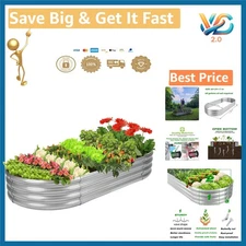 Galvanized 5ft Oval Raised Garden Bed Weather Resistant for Vegetables & Herbs