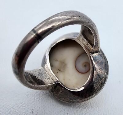 Sterling Silver 925 Shiva Eye Siva Protection Amulet Sz 5 Ring Ag
