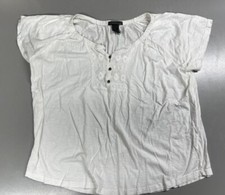 Set of 2 - Preswick & Moore Women's Tops Shirts 1X 100% Cotton - White + Pink