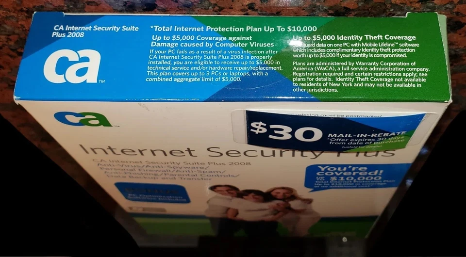 CA Internet Security Suite Plus 2008 CD-ROM NOS Factory-Sealed - Image 3 of 4