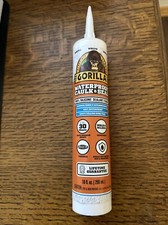 Gorilla Waterproof Caulk  Seal 100 Silicone Sealant, White, 10oz Cartridge