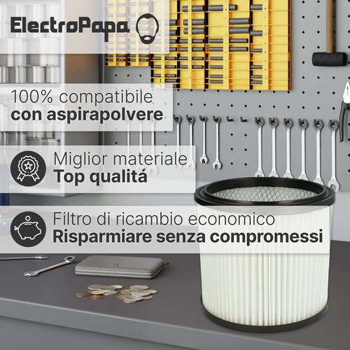 2 filtri per Parkside PNTS 30/8 E 30/7 E 30/6 S 30/7 30/7(E/S) 30/8 30/8(E/S) - Foto 7 di 7