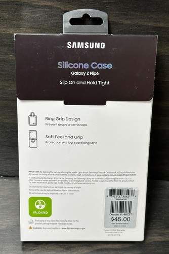 Open Box Samsung Galaxy Z Flip6 Custodia Silicone Ufficiale EF-PF741 - Grigio - Foto 2 di 2