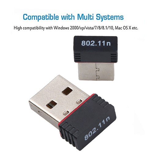 Mini USB2.0 WIFI Wireless Adapter 2.4G 150Mbps Network Card 802.11n RTL8188 - Picture 3 of 6