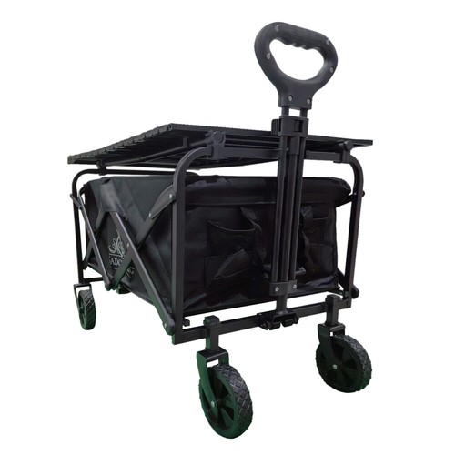 Camping Trolley Cart FOLDING Festival Beach LARGE HEAVY DUTY Wagon - Picture 3 of 11