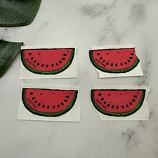 Vintage 3M Scratch and Sniff Stickers Lot of 4 Food Watermelon Scent 80s