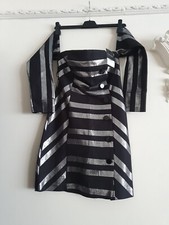 Topshop Black & Silver Dress Size 10 New £55