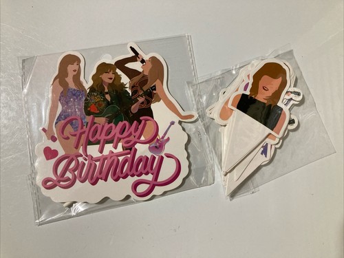 Decoraciones para fiestas de cumpleaños Taylor Swift adornos para pasteles y cupcakes y más - Imagen 2 de 5