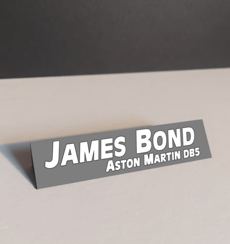 Placas de nombre de coche James Bond 1/18 1/43 impresas en 3D para vitrinas - leer descripción - Imagen 3 de 9