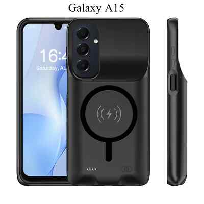 for Samsung Galaxy A15 Battery Charger Case powerbank Wireless Charging Cover