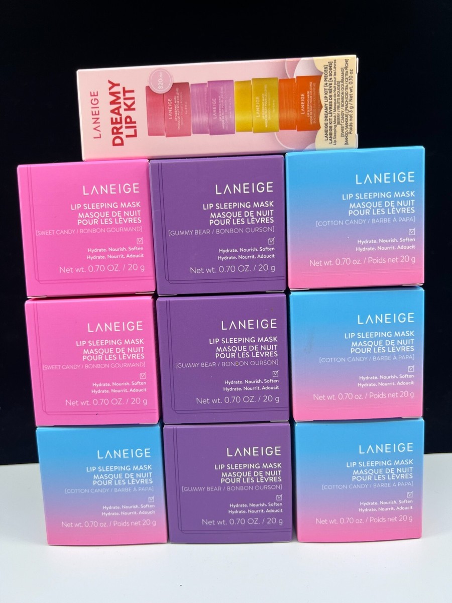 laneige dreamy lip sleeping mask kit with vitamin c Laneige Lip Sleeping Mask Watermelon Pop Cotton Candy Swirl GummyBear  SweetCandy
