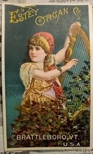 Estey Organ Co Brattleboro Vermont Victorian Trade Card
