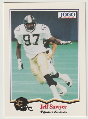 1994 Jogo CFL Jeff Sawyer Rookie Card #97 Las Vegas Posse Memphis State