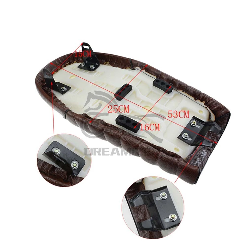 Motocicleta Vintage Café Racer Flat Brat Para SUZUKI GN125 GN250 GN400 GR650 TU250 Foto 3 de 4