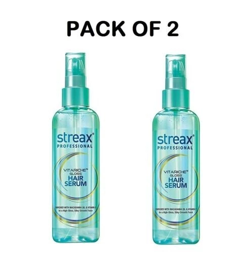 Streax Vita Riche Gloss HAIR Serum (45ML) (PACK OF 2) ALL HAIR TYPE Lotion
