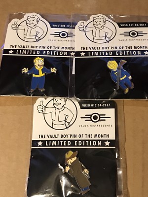 Bethesda Fallout pin of the month vault boy Mysterious Stranger lone Wanderer
