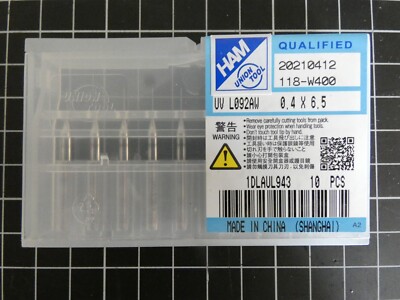 10 x HAM Mikrobohrer UV L092AW 0.4 x 6.5