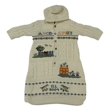 Polo Ralph Lauren One Piece Cable-Knit - Cream w/ 'ABCDEF, 123' - One Size