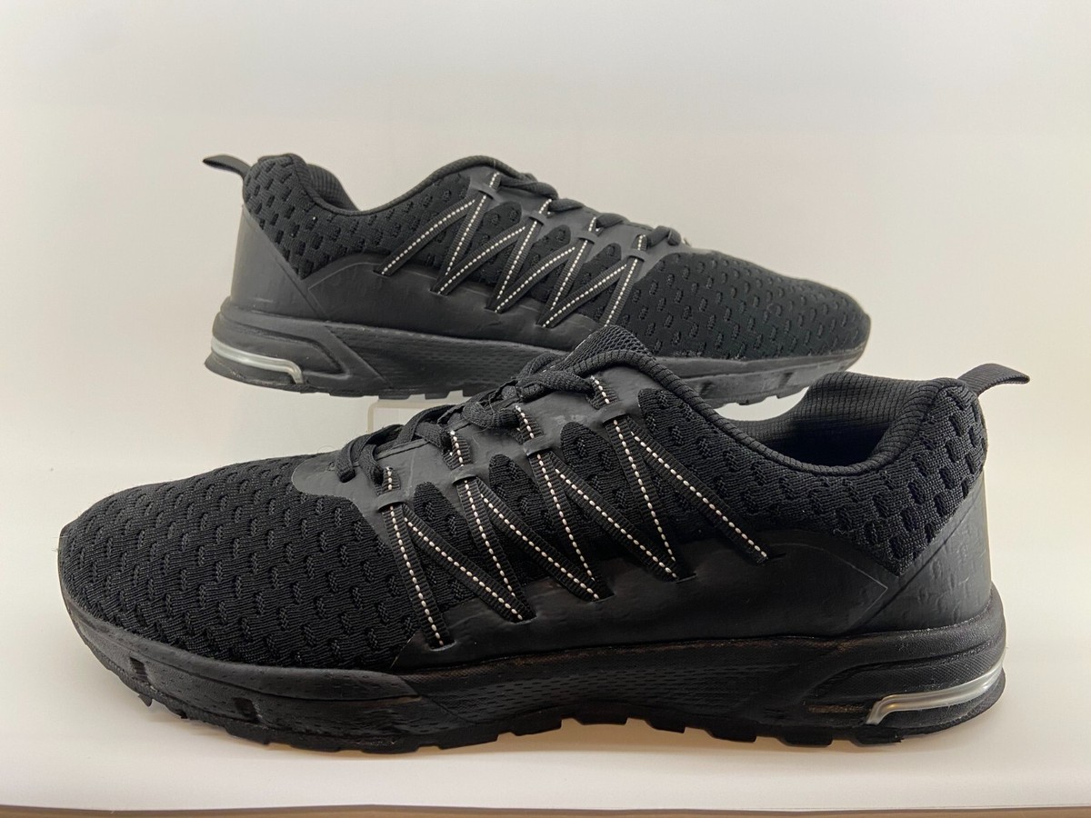 UBFEN Running Shoes Lace-Up Black Mesh Men's Size 14 47 EUR