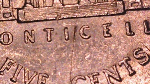 2012 P Jefferson Nickel 5 Cent, AU, FS Long Die Crack Thru Monticello, #MSN-043 - Picture 6 of 8