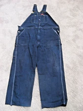 Mens Dickies Denim Bib Overalls  Size 42 X 27"