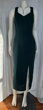 Vintage 90s Evening Dress Dark Green Goth Fairy Sequins Sexy Strappy Rampage 5